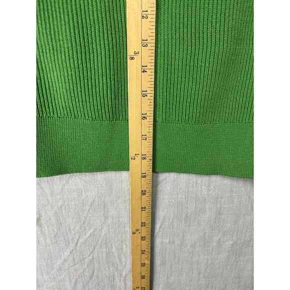 La Maille Sezane Womens Ribbed Wool Blend Sweater Top Skirt Set Green S/M - Picture 5 of 9